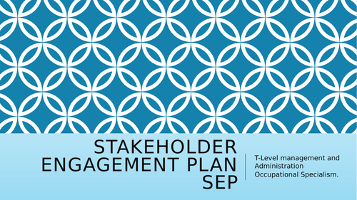 T-Level Business: Management & Administration - Stakeholder Engagement Plan