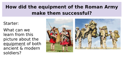 How did the equipment of the Roman Army make them successful?
