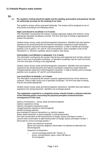 AQA A-level Physics Particles and Radiation