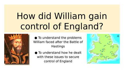 How did William gain control of England?
