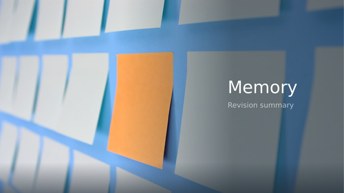 GCSE Psychology Memory Summary