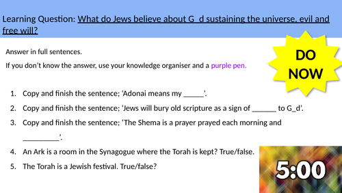 9.2 God as Creator (AQA B Judaism)