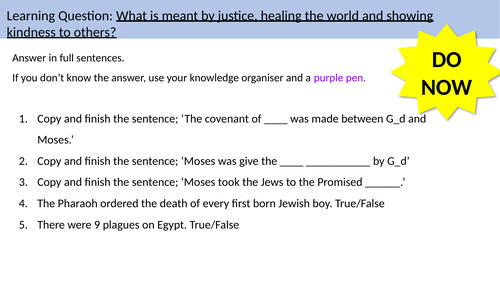 9.8 Moral Principles (AQA B Judaism)