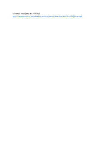 AQA Spanish A Level - Student Checklists