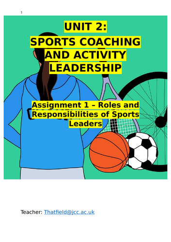 OCR Cambridge Technicals Level 3 - Unit 2 Sports Coaching and Activity Leadership