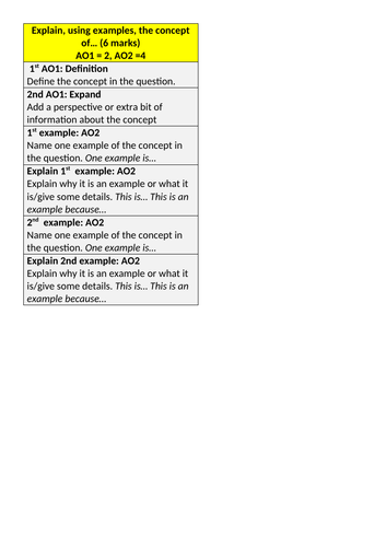 Structure Strips Paper 1 SOCIOLOGY OCR A LEVEL EXAM QUESTIONS