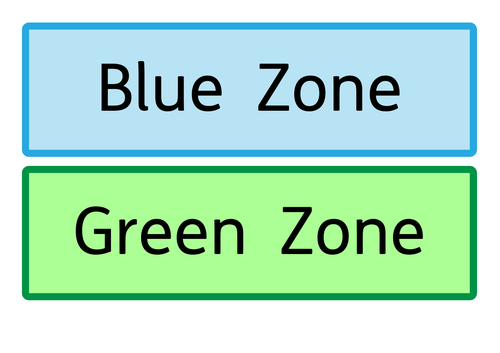 Zones of Regulation Display (Widgit Symbols)