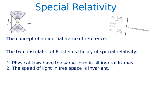 Turing Points - Special Relativity - A Level/ High School / IB