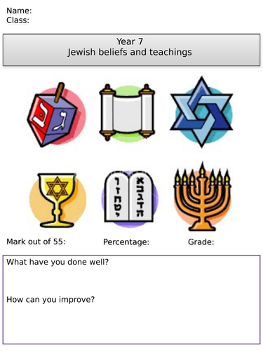 KS3 Jewish belief and teaching assessment
