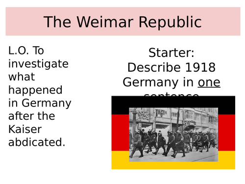 What was the Weimar Republic?