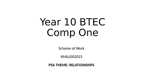 BTEC Drama Blood Brothers Component One