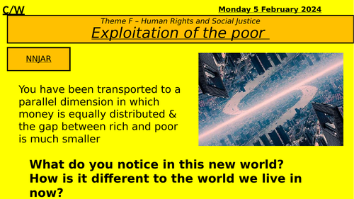 AQA Theme F - Exploitation of the Poor