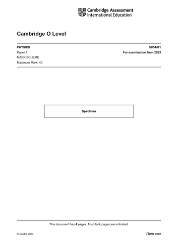 Physics 5054 Sample Papers (23-25) with MS