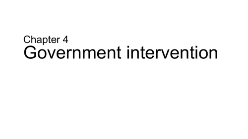 IBDP Economics - Government intervention