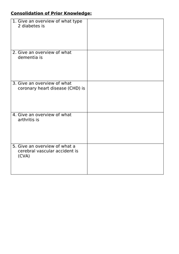 Asthma and COPD - BTEC Health and Social Care Component 2