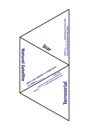 KS3 Night sky keywords puzzle