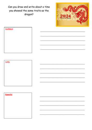 Traits of the Chinese Dragon worksheet