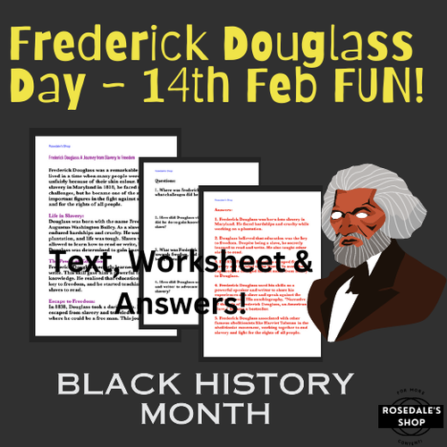 14th Feb 'Frederick Douglass: From Bondage to Brilliance - A Witty Tale for Frederick Douglass Day!