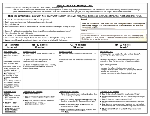 AQA English Language Paper 2, Reading Section Overview