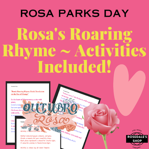 Black History Month "Rosa's Roaring Rhyme: Parks' Revolution on the Bus of Change" Rosa Parks Day