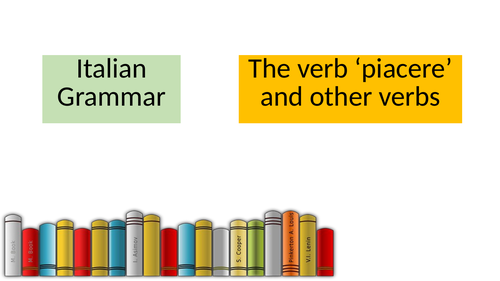 Italian - Piacere and other verbs