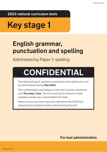 KS1 SATS SPELLING [WITH ANSWERS]