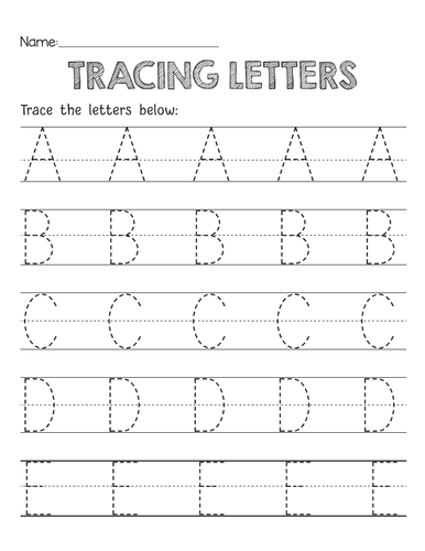 Trace Alphabet Letters From A To Z
