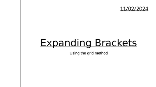 Expanding Brackets (Grid Method)