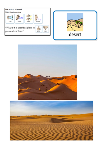 Innovation changing the setting - we are going on a bear hunt.