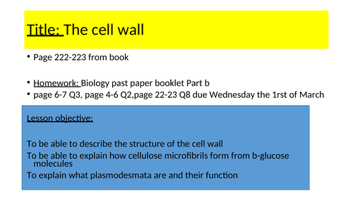 Cell wall IAL EDEXCEL