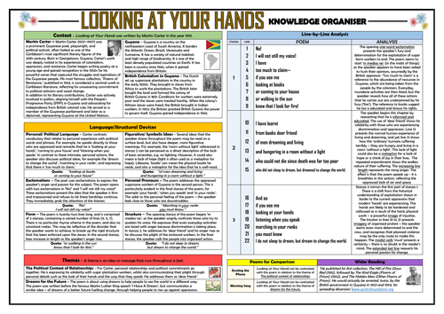 Looking At Your Hands - Knowledge Organiser/ Revision Mat!