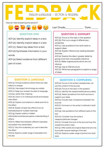 English Language Paper 2 Exam Revision Booklet (AQA)