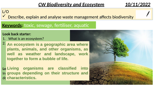 Biodiversity and ecosystems
