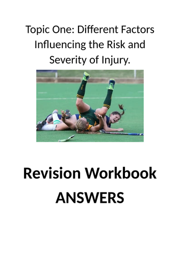 CNAT Sports Science Revision Workbook: Topic 1 Risk Factors