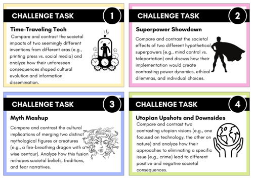 Cause and Effect Challenge Task Cards