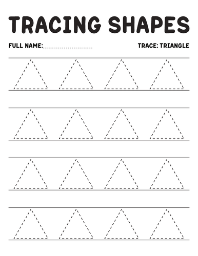 Tracing TRIANGLES worksheet