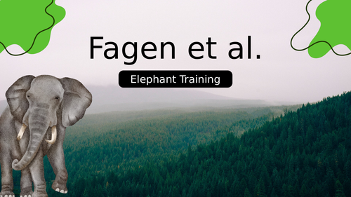 Fagen et al. (elephant learning)