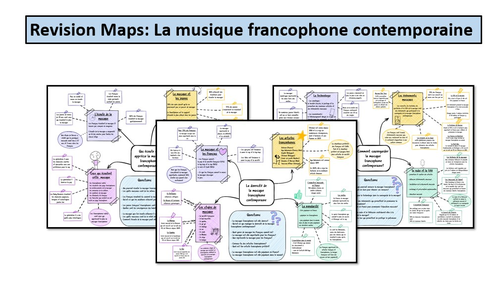 La Musique Francophone Contemporaine- Revision Maps- A Level French