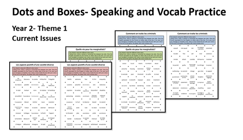 Dots and Boxes- Year 2 Theme 1- Current Issues- A level French