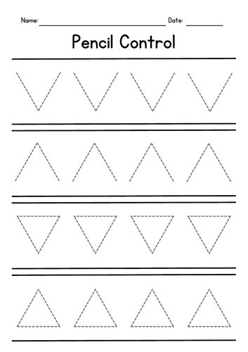 Pencil Control Worksheets - Fine Motor Skills - Shape Tracing Activities