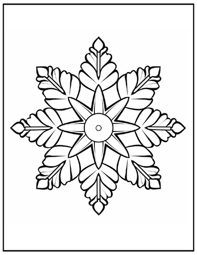 Doodle Snowflakes - Winter Coloring Pages for Deep Focus and Relaxation