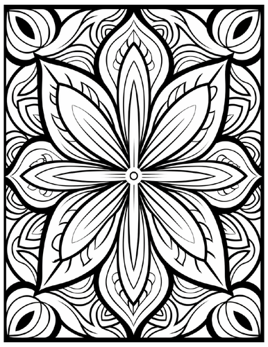 Floral Patterns - Doodle Coloring Pages for Deep Focus and Relaxation