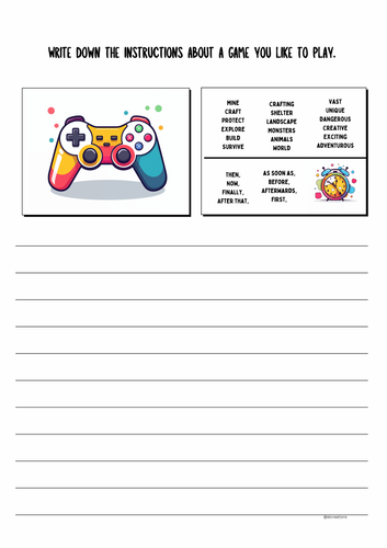 Writing Prompts for Year 5 & (word bank )
