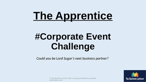 The Apprentice: Corporate Event Challenge