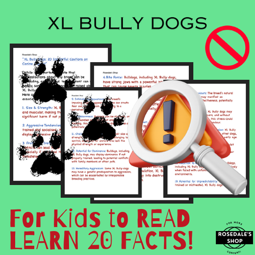 XL Bully Dogs: 20 Insightful Cautions on Canine Capers for Kids to READ about!