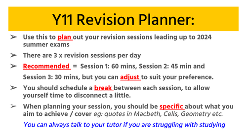 Year 11 Revision Calendar Feb - June PDF