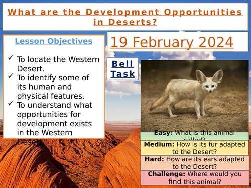 1. AQA GCSE Opportunities for Development in the Western Desert
