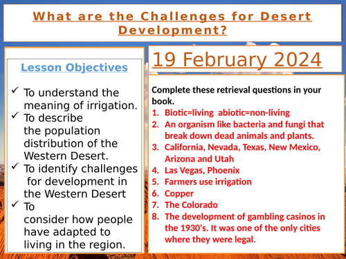 2. AQA GCSE Challenges for Development in the Western Desert