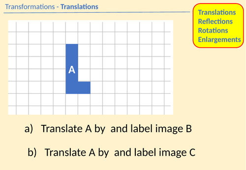 Translating shapes using vectors