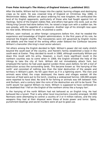 Lesson 6 - Norman use of terror